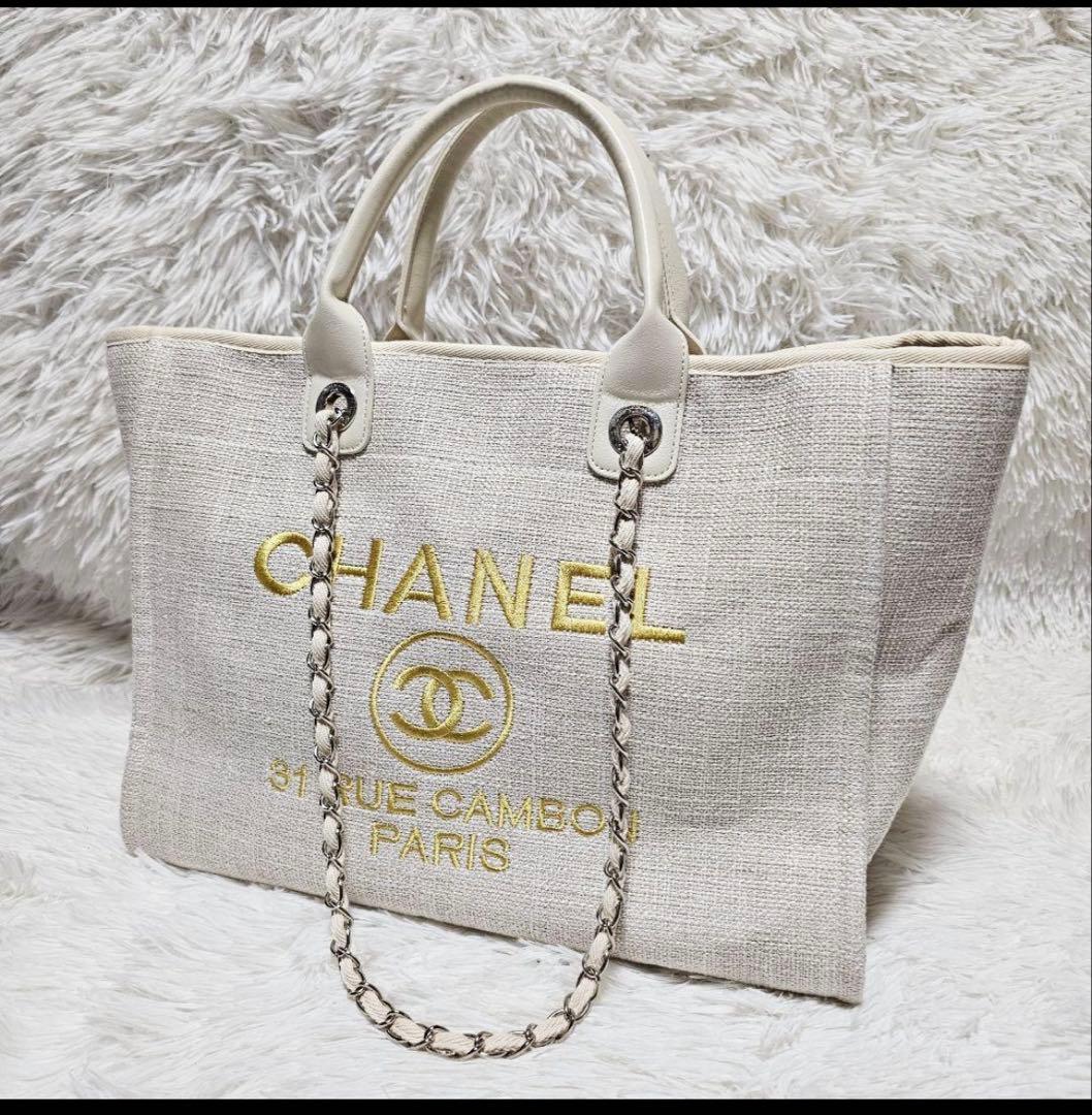 シャネル CHANEL ハンドバッグ トートバッグ キャンバス ノベルティ 白 CHANEL シャネル ノベルティ トートバッグ 白 カバン｜Yahoo!フリマ