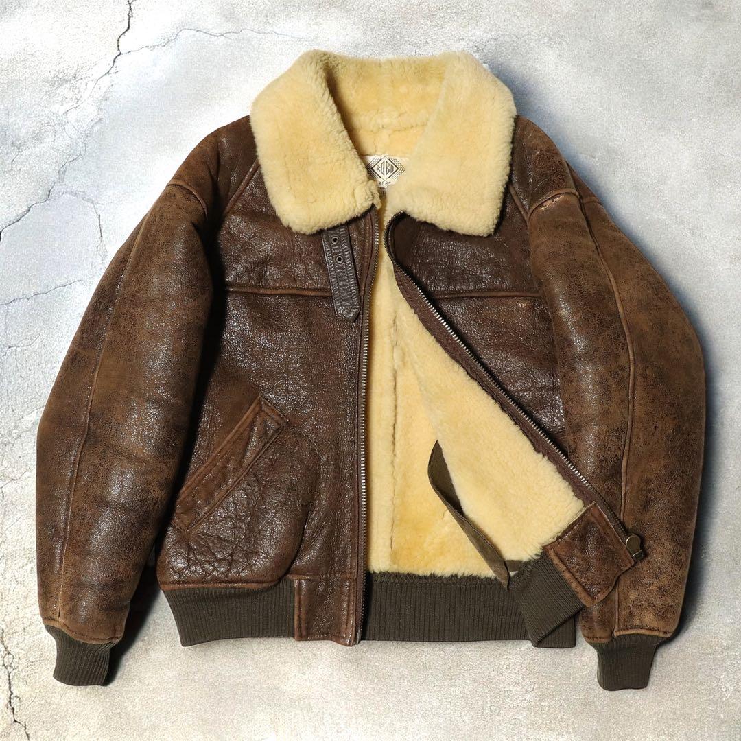 80s★B-6 ムートンジャケット★フライト★ボンバー★VINTAGE★USA産