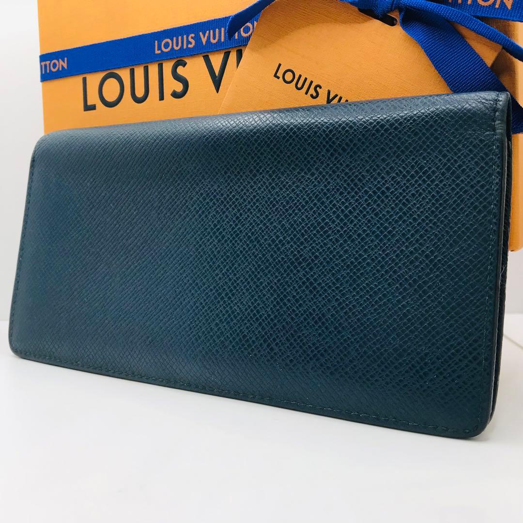 ルイヴィトン✨タイガ ポルトフォイユ ロン 長財布 お札入れ 紺 ブルーマリーヌ LOUIS VUITTON（ルイ・ヴィトン） タイガ ポルトフォイユ・ロン M30541