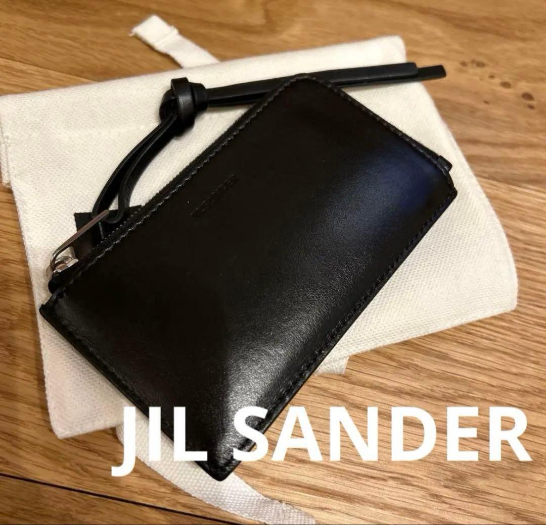 ジルサンダー　JIL SANDER ブラックレザー フラグメントケース