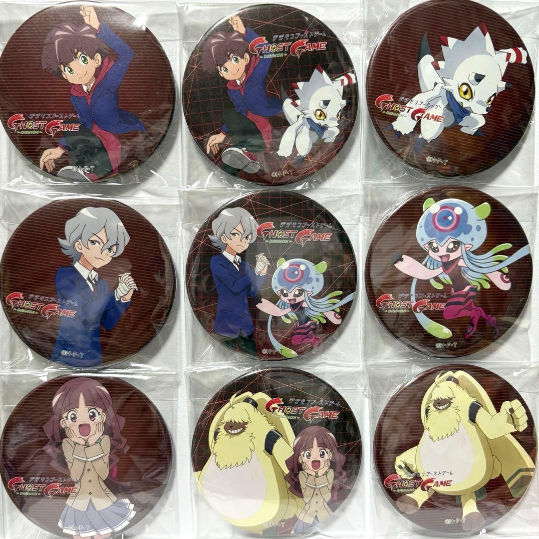 全9種セット デジモンゴーストゲーム×カラオケの鉄人 トレーディングデカ缶バッジ 🆕新着情報 フジテレビほかにて毎週日曜 朝9時放送中‼️ デジモン