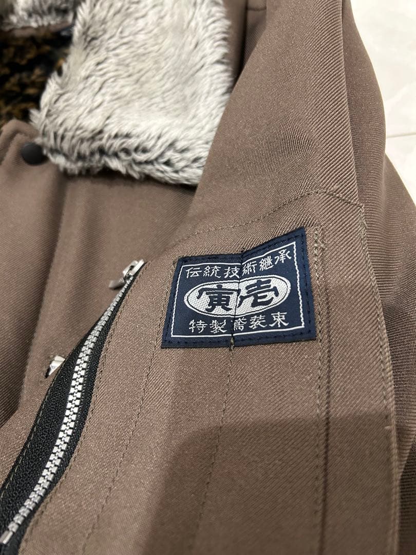 寅壱 漢字タグ ドカジャン L 豹柄 パイロットジャンパー - メルカリ