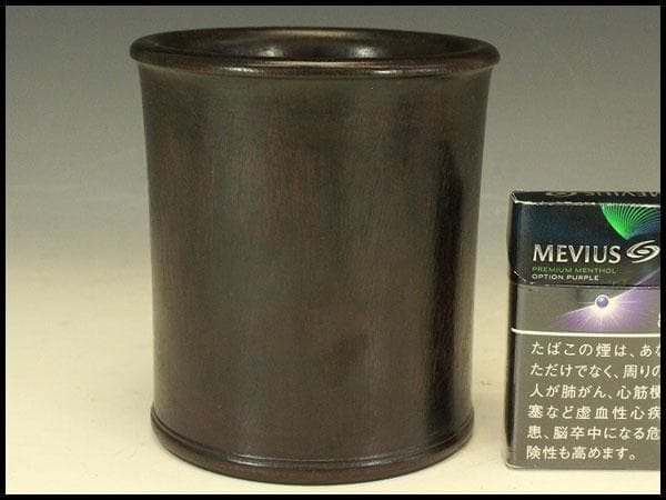 中国美術 紫檀 筆筒 文房具 高13.5cm(HA385) 本紫檀 木軸シャーペン 250702 | 木軸ペン工房 Wood Time Factory