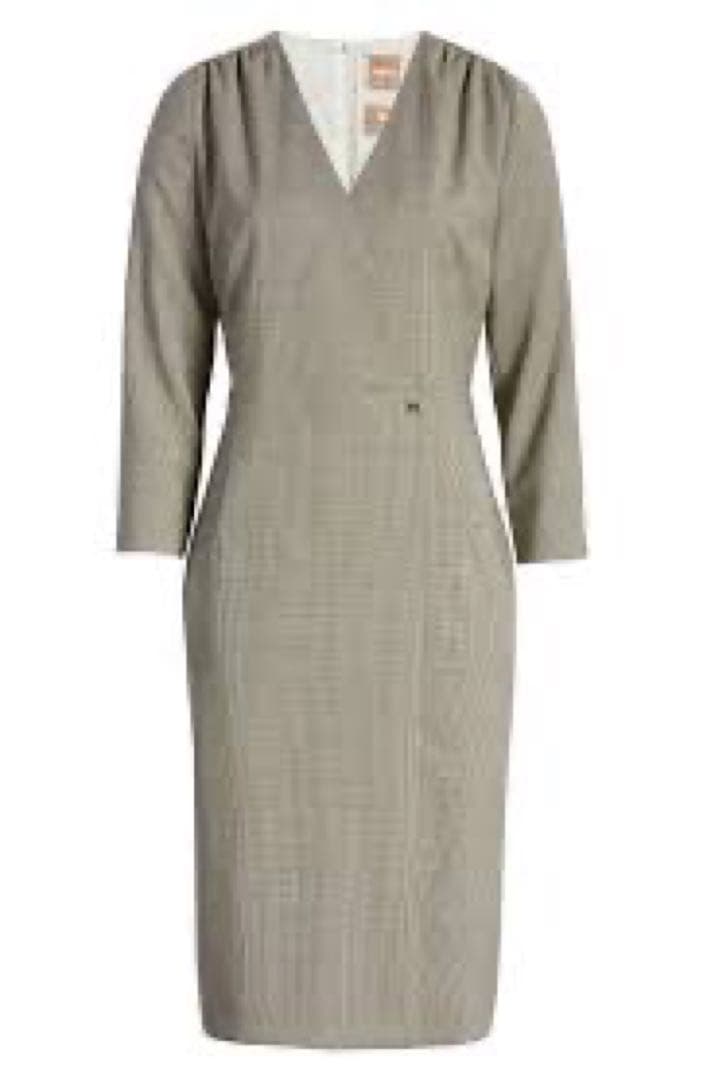 Hugo Boss 長袖 膝丈ドレス