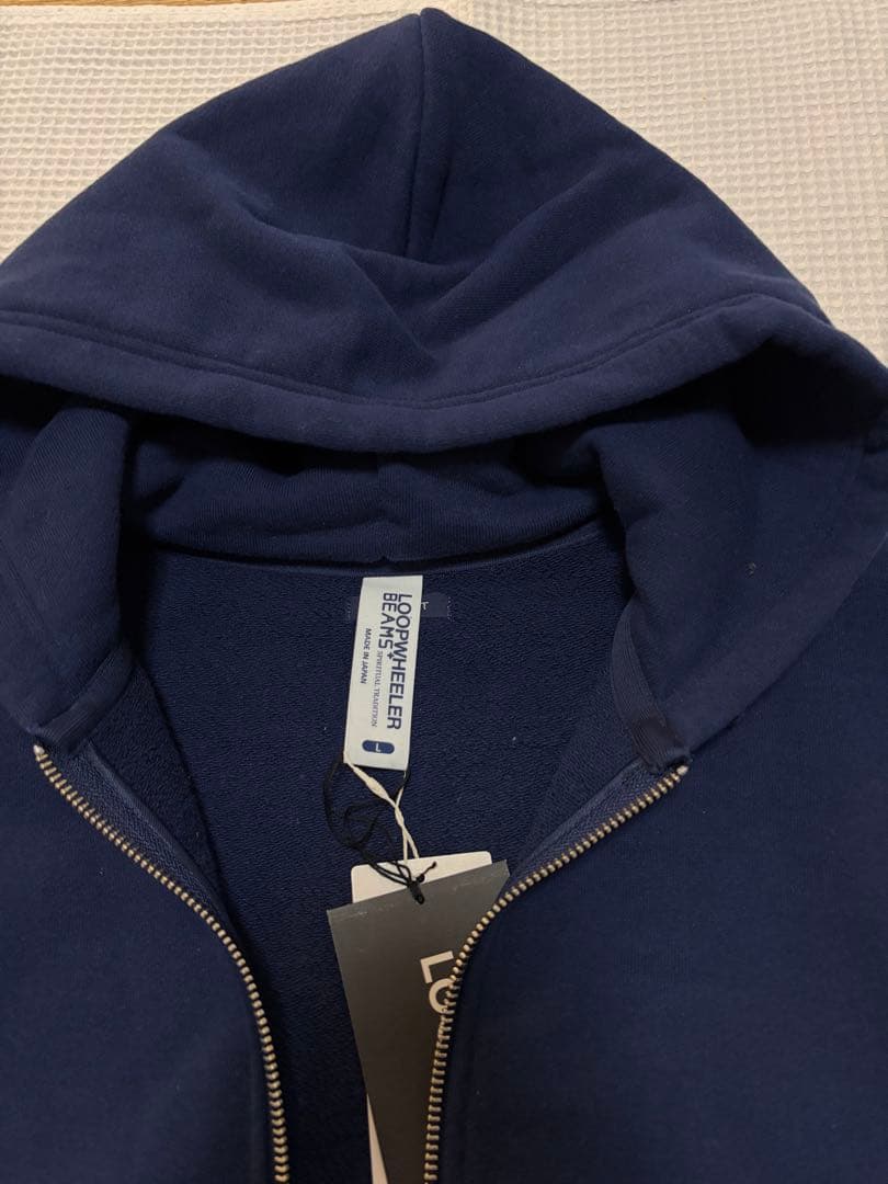 新品ループウィラー スウェットパーカー ジップアップ Beamsプラス サイズＬ
