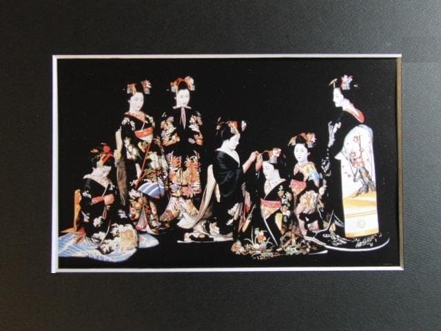 小松崎邦雄、稲穂のつどい、希少画な集画、状態良好、新品高級額