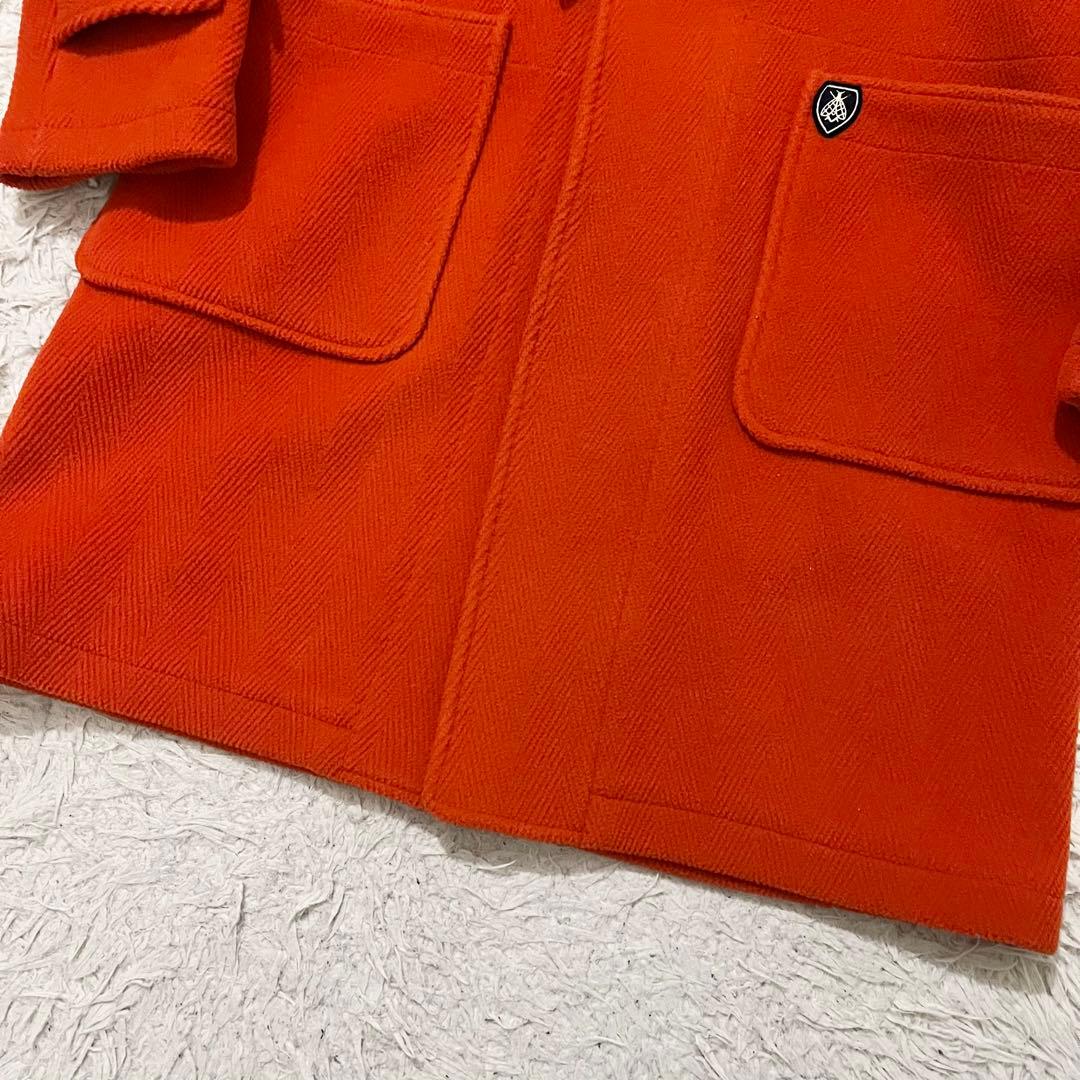 ✨極美品✨オーシバル ダッフルコート ヘリンボーン ロング丈 オレンジ