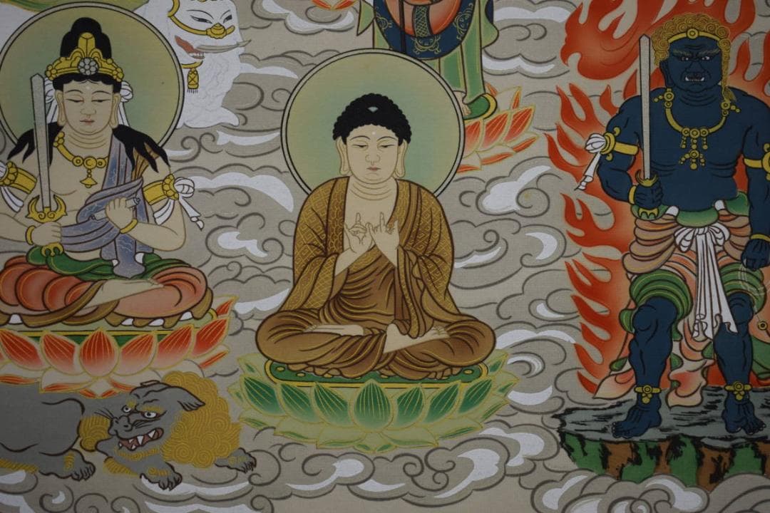 真作/淡路島十三佛/淡路島十三仏/桐共箱付/布袋屋掛軸HG-479