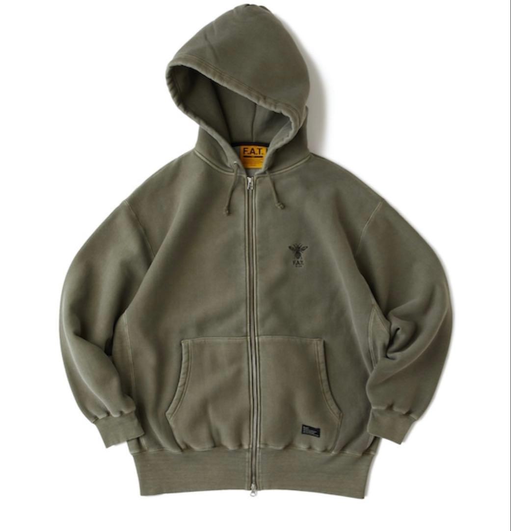 美品FAT ◼️オリーブグリーン フルジップパーカーF.A.T. OVERMENT