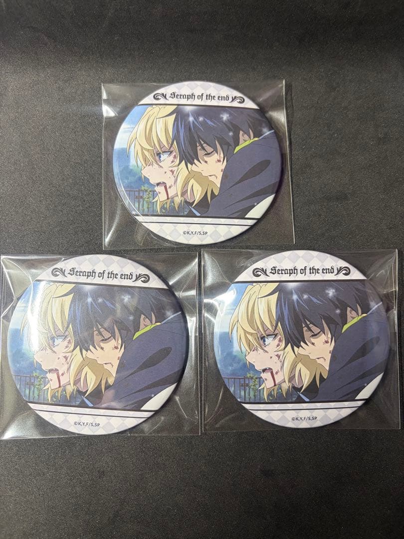 終わりのセラフ くじ引き堂 C賞 シーン缶バッジ 優一郎 ミカエラ 3個 激レア