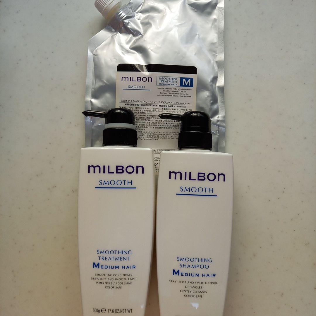 ミルボン ミディアム ヘア スムージングシャンプー&トリートメント+プレゼント