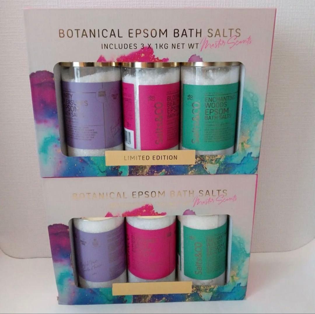 エプソム バスソルト ボタニカル 入浴剤 1kg×3本入り Salts&CO. ボタニカルエプソムバスソルト 1kg×3種類の香り 3つの香り