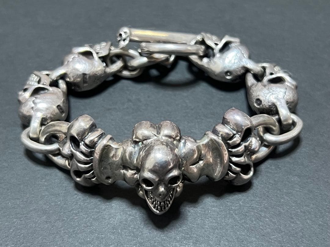 ガボールtype☆スカルブレスレット☆美品シルバー925