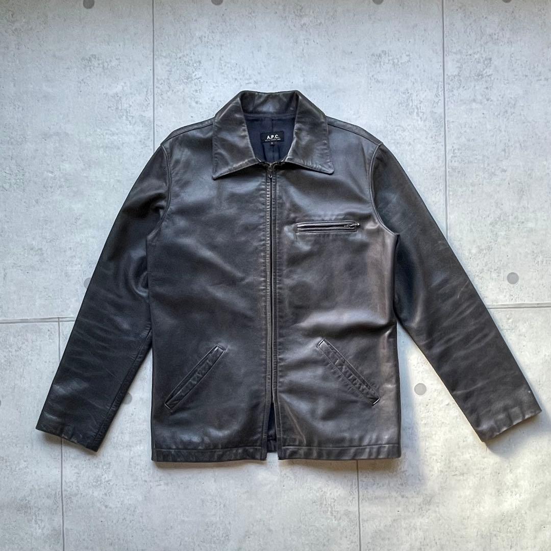 APC アーペーセー　フランス製　レザージャケット　シングルライダース　牛革