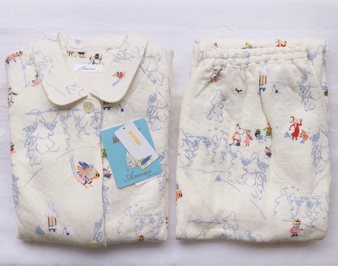 綿100%・LL★ 【MOOMIN ムーミン】×【Amour アムール】パジャマ 楽天市場】【MOOMIN ムーミン】×【Amour アムール】スムース プリント