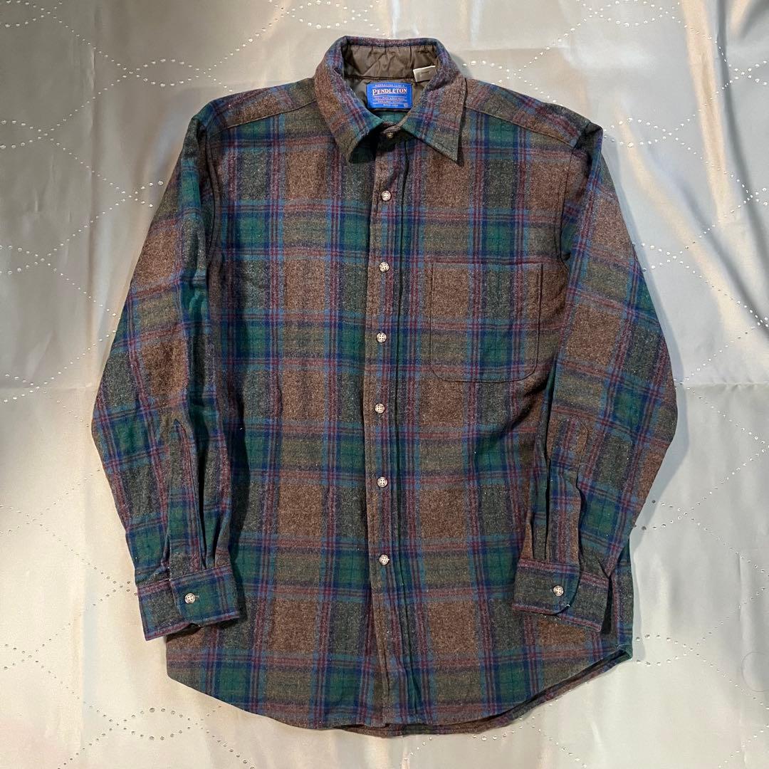90s古着 ペンドルトン ウールシャツ アメリカ製 ヴィンテージ バージンウール