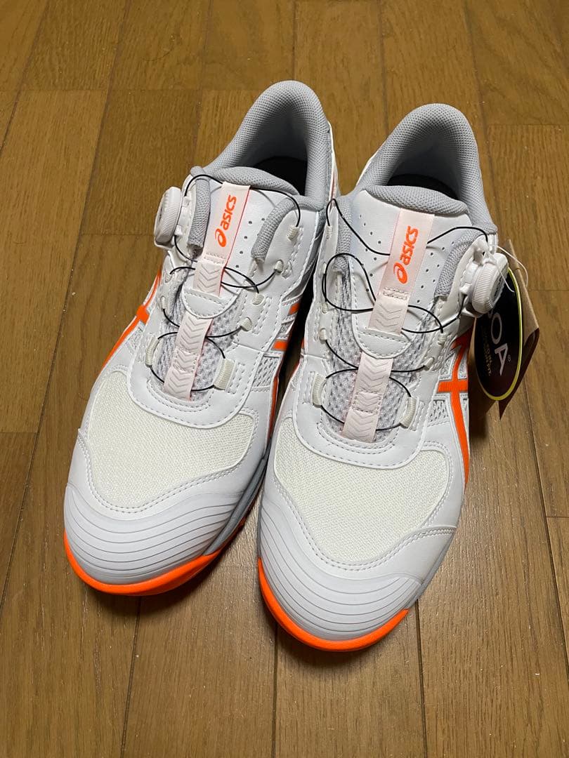 asics BOAシステム安全靴 26.5cm ホワイト/オレンジ