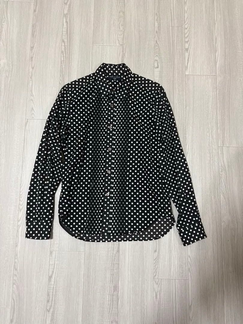 コムデギャルソン　ドット柄長袖シャツ
