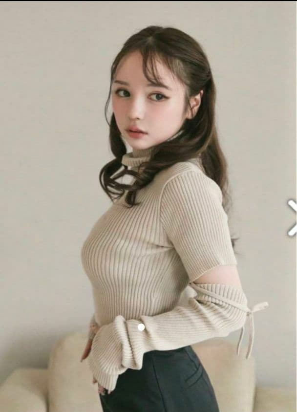 ANDMARY アイラニットリボントップス