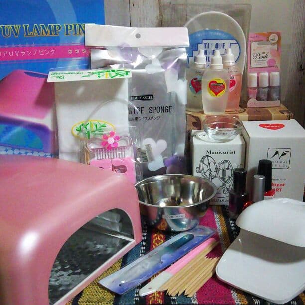 ネイルケア 用品 UVライト付き 24個セット☆