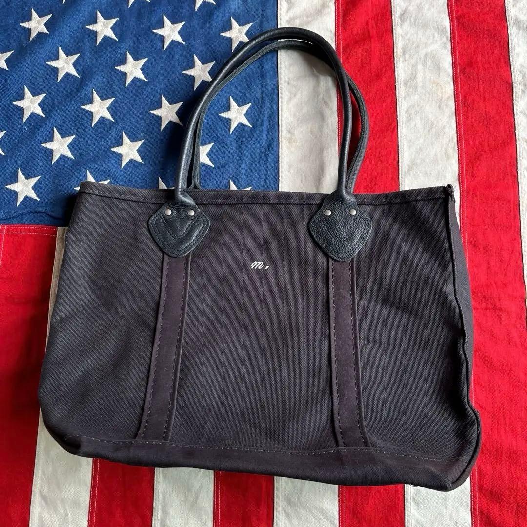L.L.Bean BOTE AND TOTE レザーハンドル オールブラック M