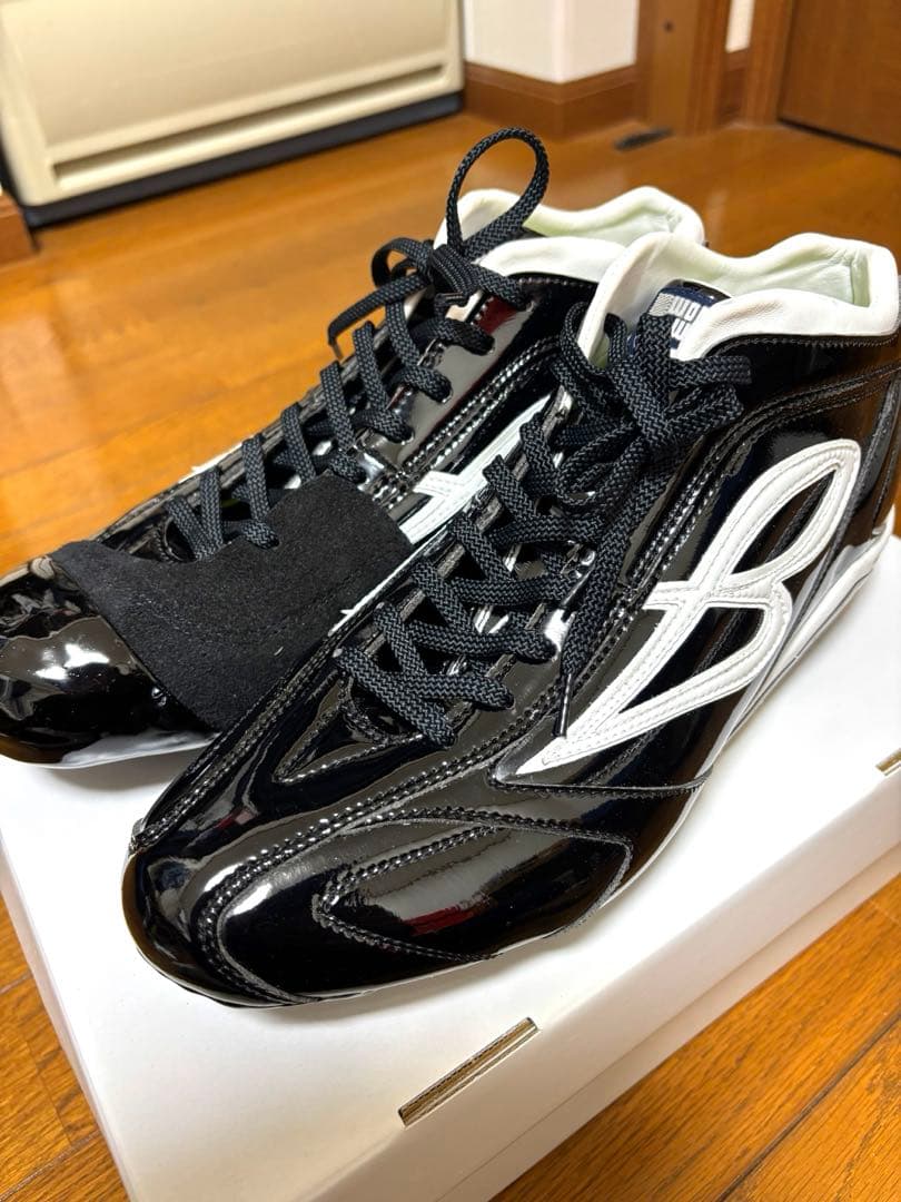 一般非売品ビモロスパイク ブラック/ホワイト スパイクシューズ 28.0 袋付き MIZUNO（ミズノ） シューズ袋付き ミズノプロ クッションレボプロ Ltd