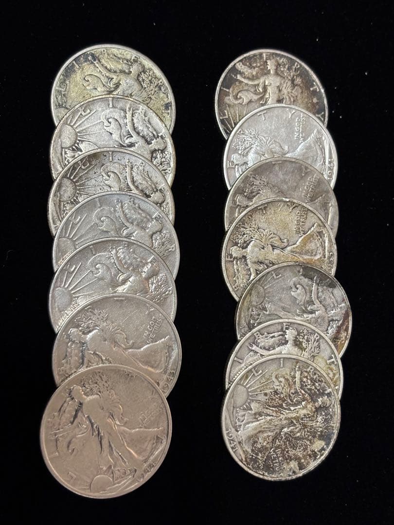 アメリカ銀貨【ウォーキングリバティ】14枚