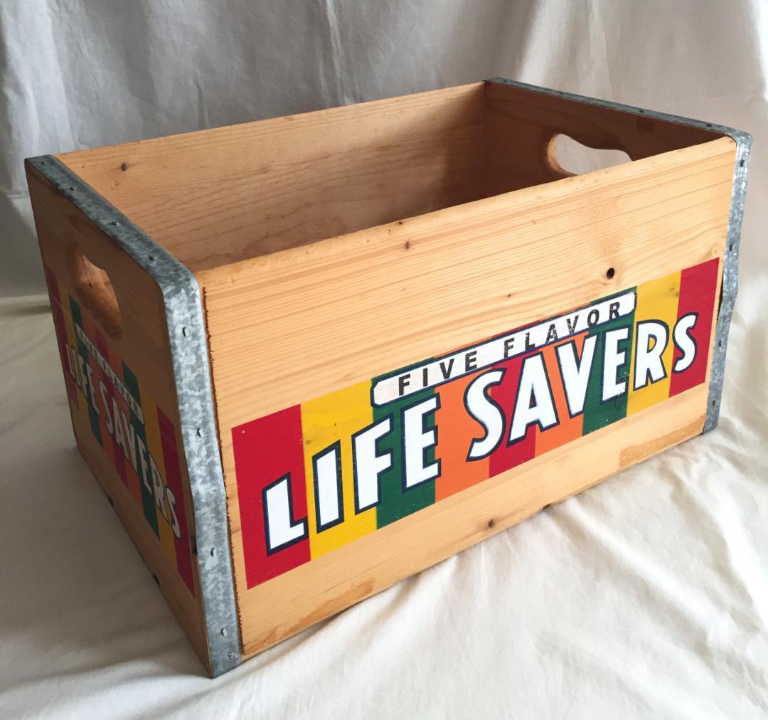 ビンテージ Life Savers Candy 木製 収納ボックス キャンディ