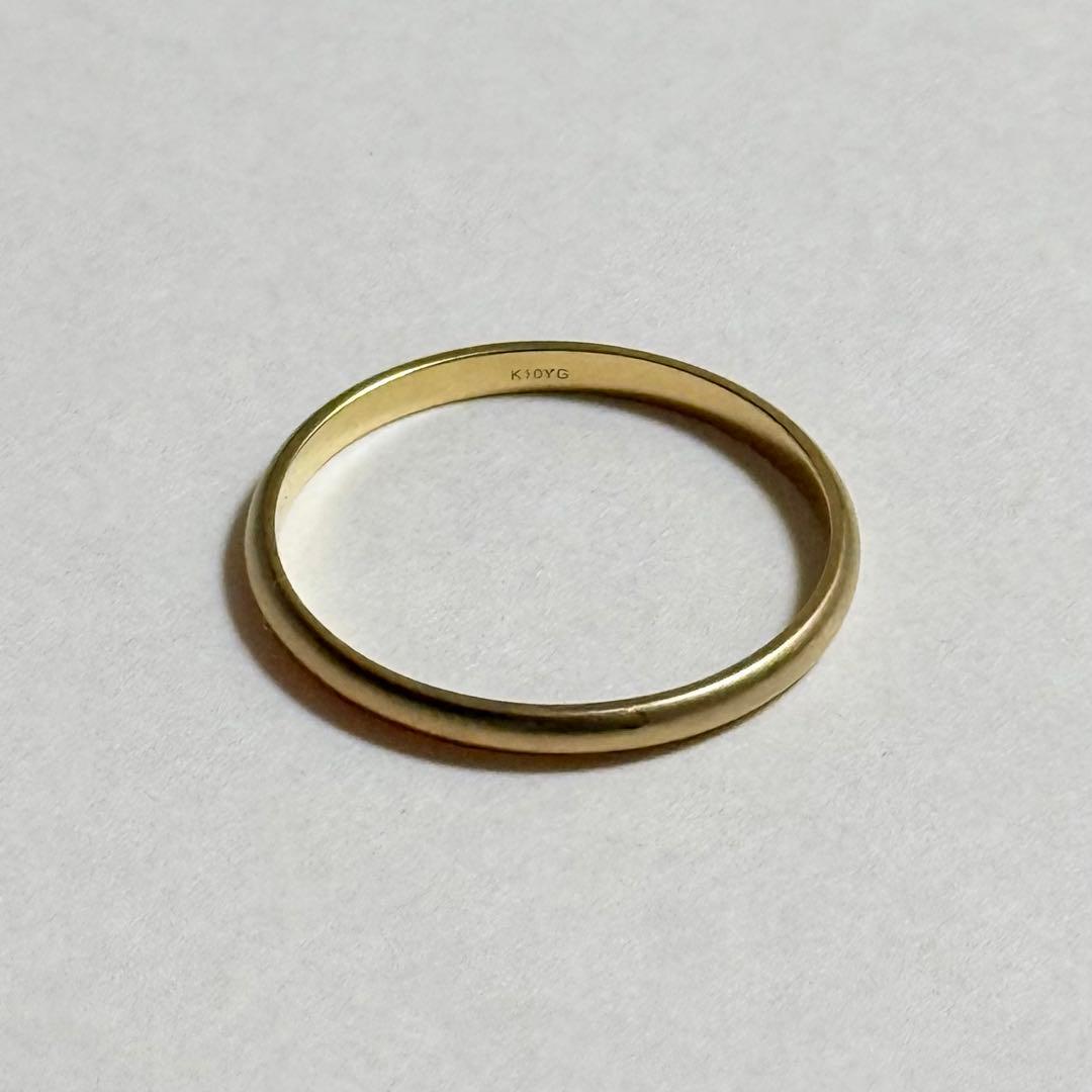 K10 リング　18号　梨地　シンプル
