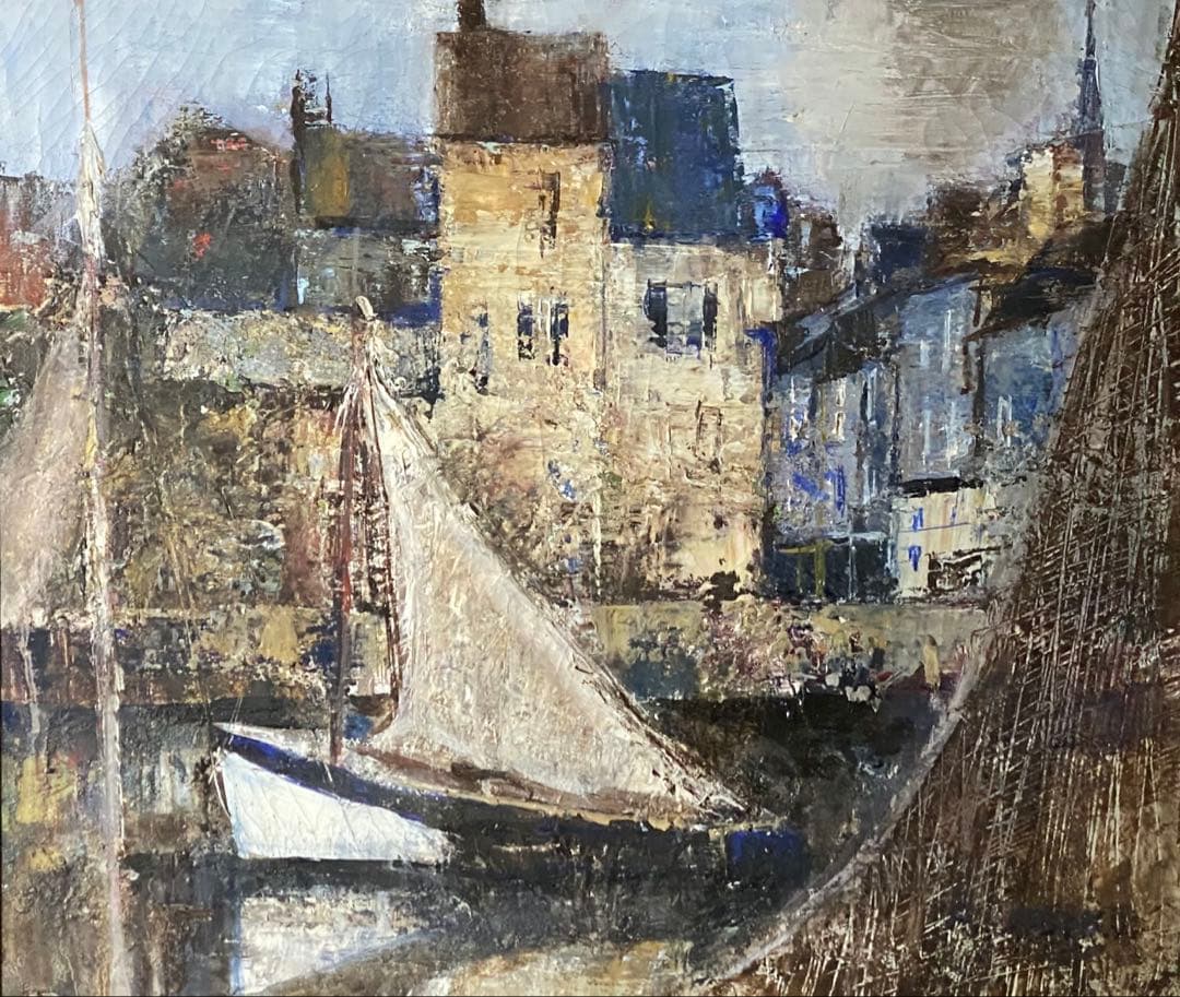 油彩画　安孫子昭　【オンフルール　北フランス】　山形県　油絵　額縁　額装　風景画 2026年最新】Yahoo!オークション -山形県 絵画の中古品・新品・未使用