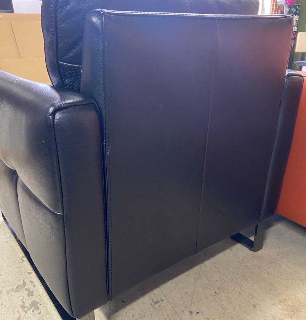 大塚家具⭐️エルエス L/S 58N アームチェア レザー ブラック 1人掛け