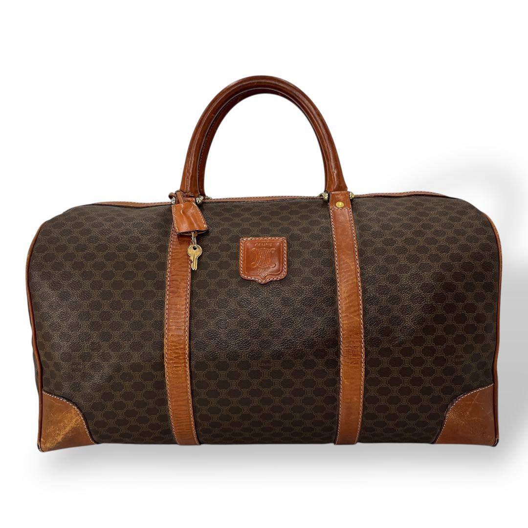 オールド　セリーヌ　ボストンバッグ　トラベルバッグ　トリオンフ　マカダム　PVC