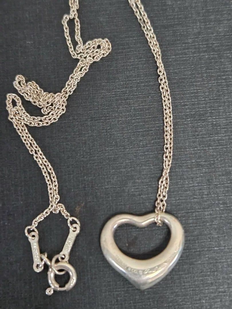 TIFFANYティファニー。オープンハートペンダント。シルバー