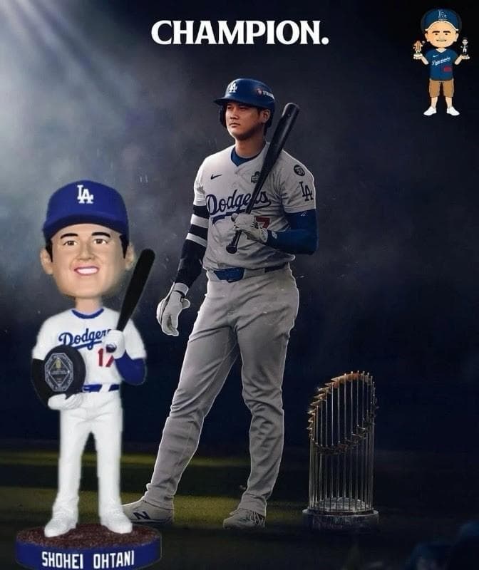 大谷　ボブルヘッド 2025シーズン初　MVP　Dodgers　4/2配布