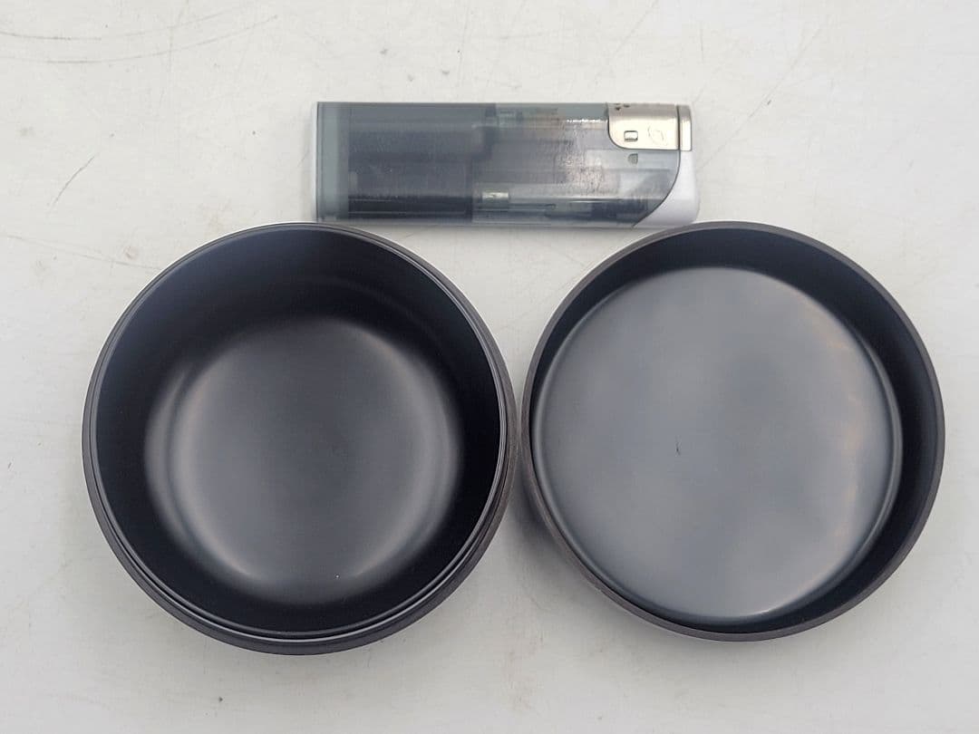 茶道具　平棗　越山作　波模様蒔絵　合わせ箱