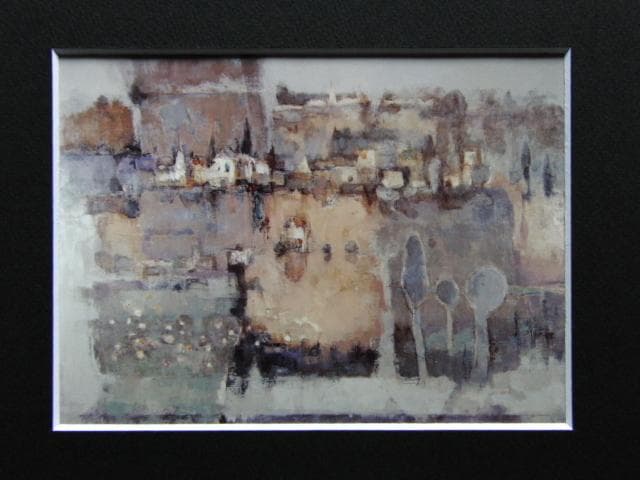 佐々木壮六、トスカーナ、希少な額装用画集より、新品高級額装付、状態良好