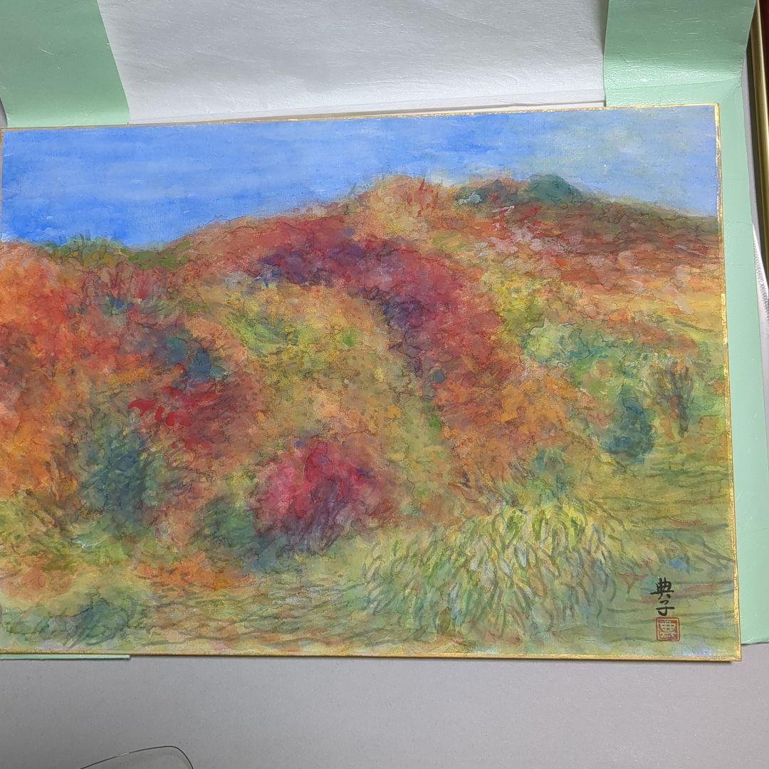 晩秋の柱 岩崎典子　絵画