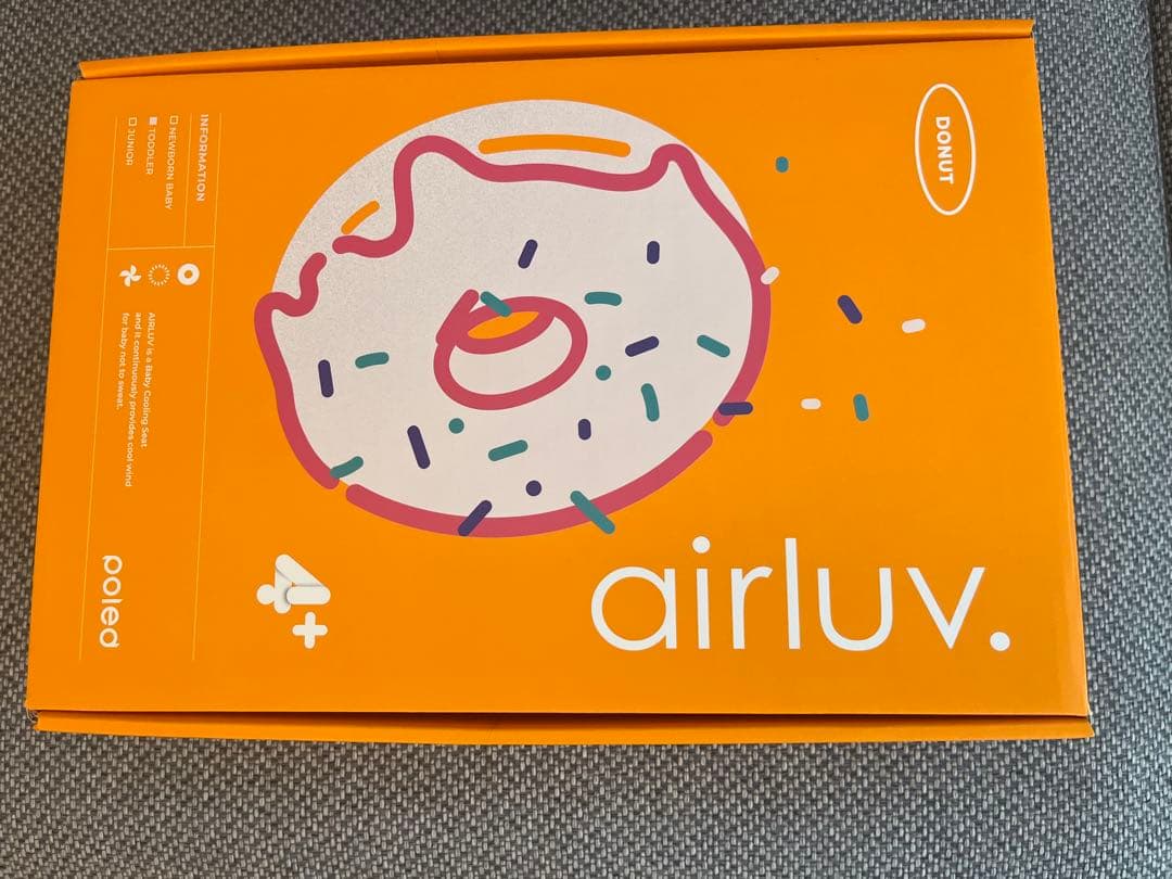 【美品】エアラブ4プラス ドーナツ クールグレー　バッテリー付き airluv4 donut | エアラブ4 ドーナッツ 送風機能付きクールシート