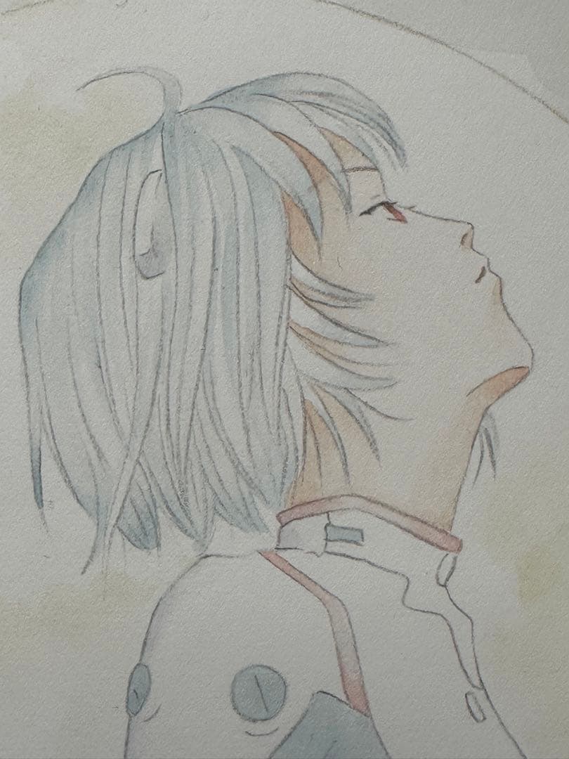 【美品】新世紀エヴァンゲリオン　綾波レイ　直筆画