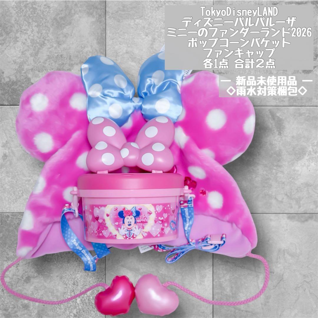 ディズニー ミニー パルパルーザ ポップコーンバケット　ファンキャップ