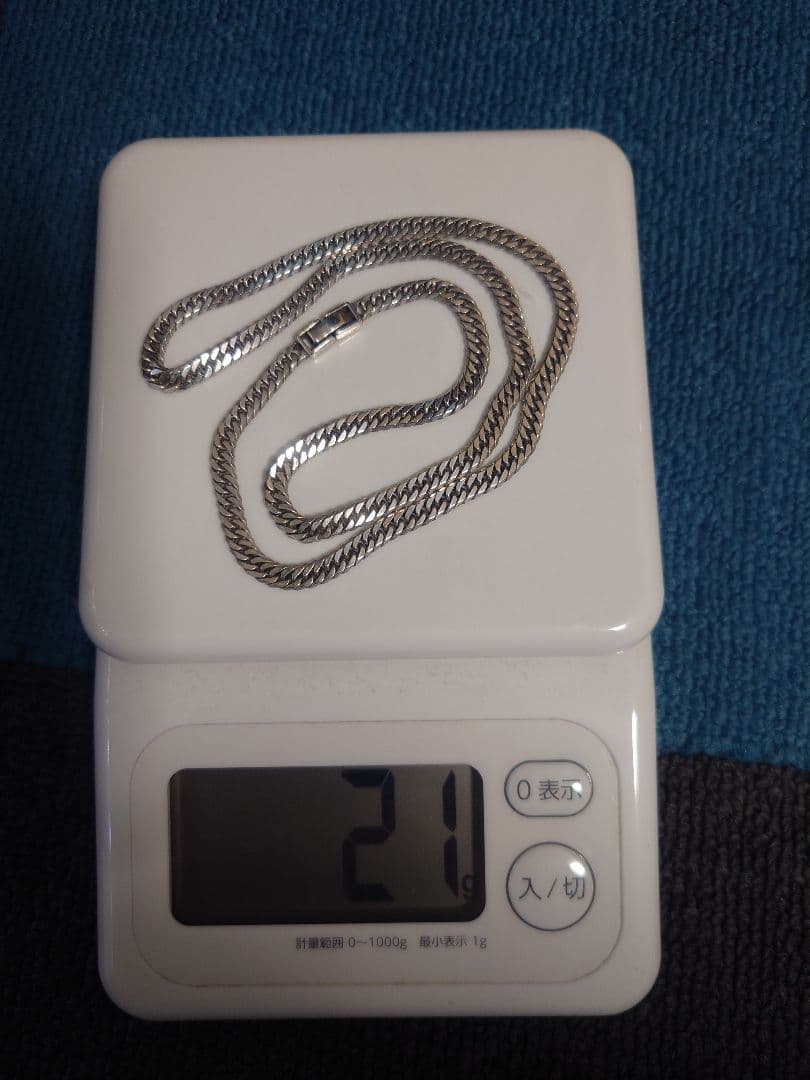 れ*れ様 シルバー925 喜平 6面ダブルネックレス 中折式 21g