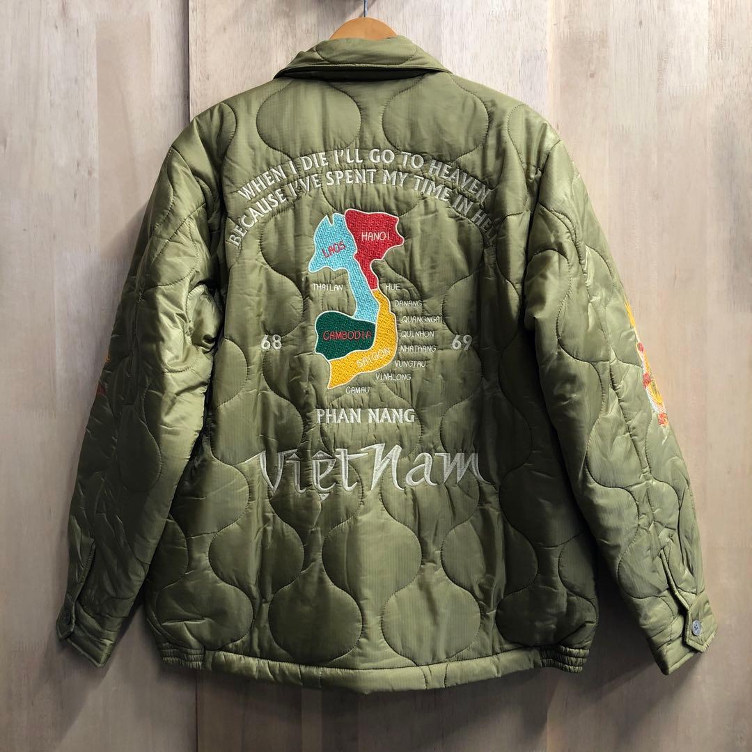 ヒューストン ベトジャン キルティング ベトナムジャケット 地図マップ柄 XXL 楽天市場】ヒューストン ベトジャン HOUSTON ジャケット QUILTING