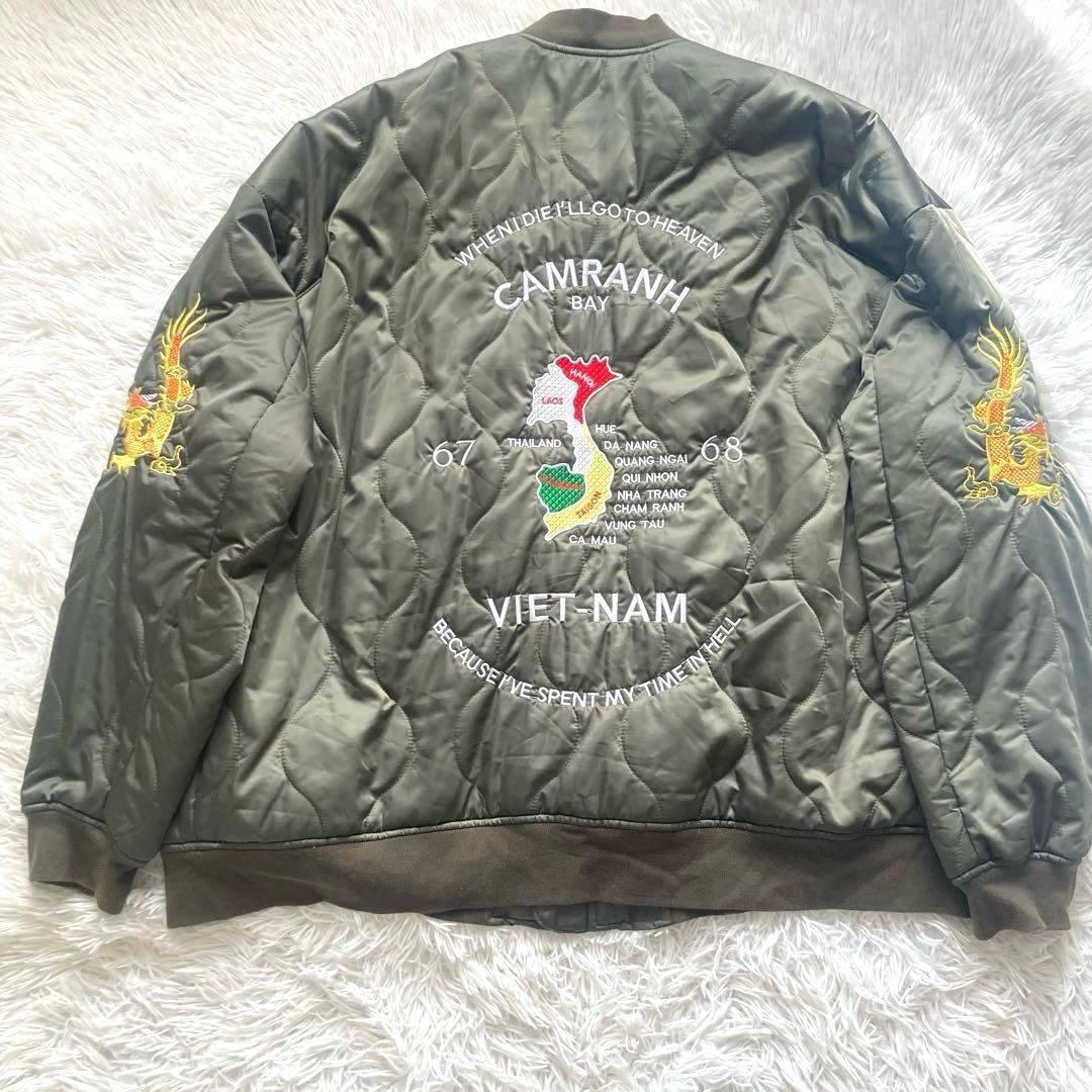 き*か様 【極美品】アンリラクシング 刺繍 スカジャン ベトジャン ジャケット