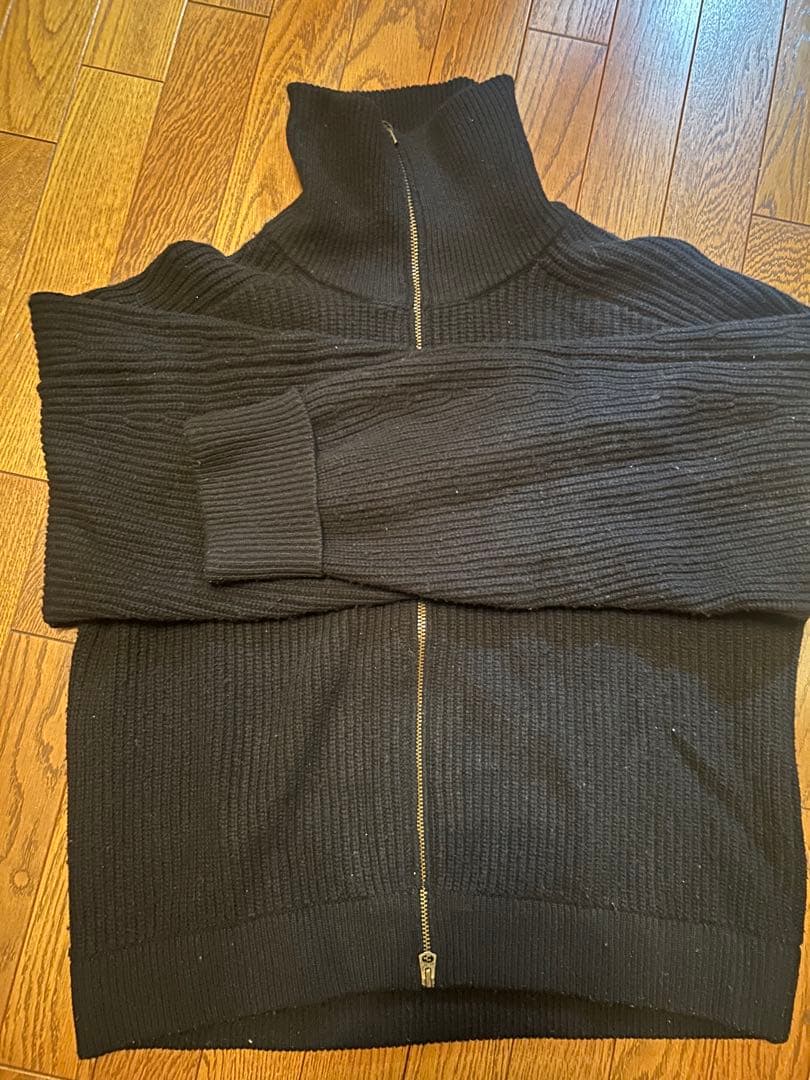 r*様 ancellm size1 24aw ブラック ドライバーズニット