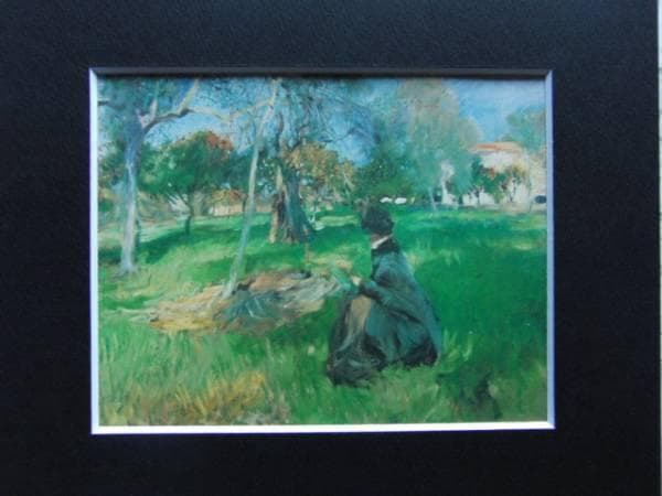 ジョン・シンガー・サージェント、果樹園で、希少な額装用画集より、新品高級額