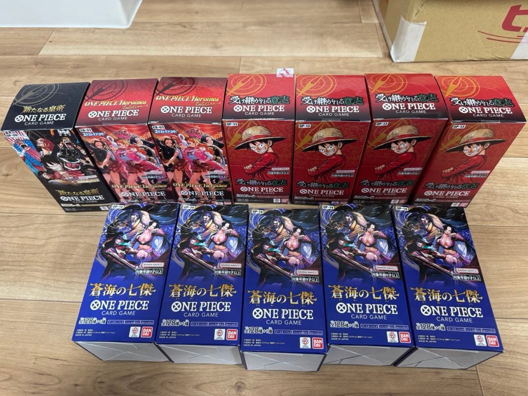 まとめ　ワンピースカード　 テープ付き 新品未開封テープ付き】ワンピース カードゲーム 蒼海の七傑 OP-14