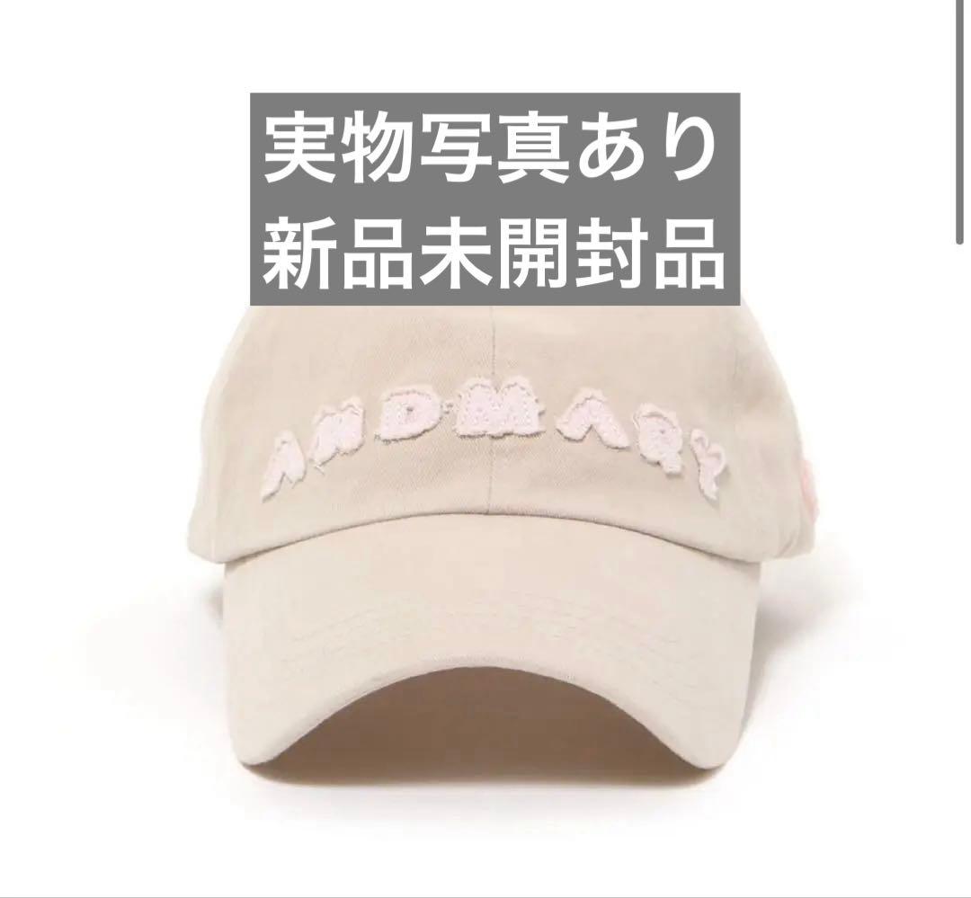 帽子 Mary logo cap andmary beige