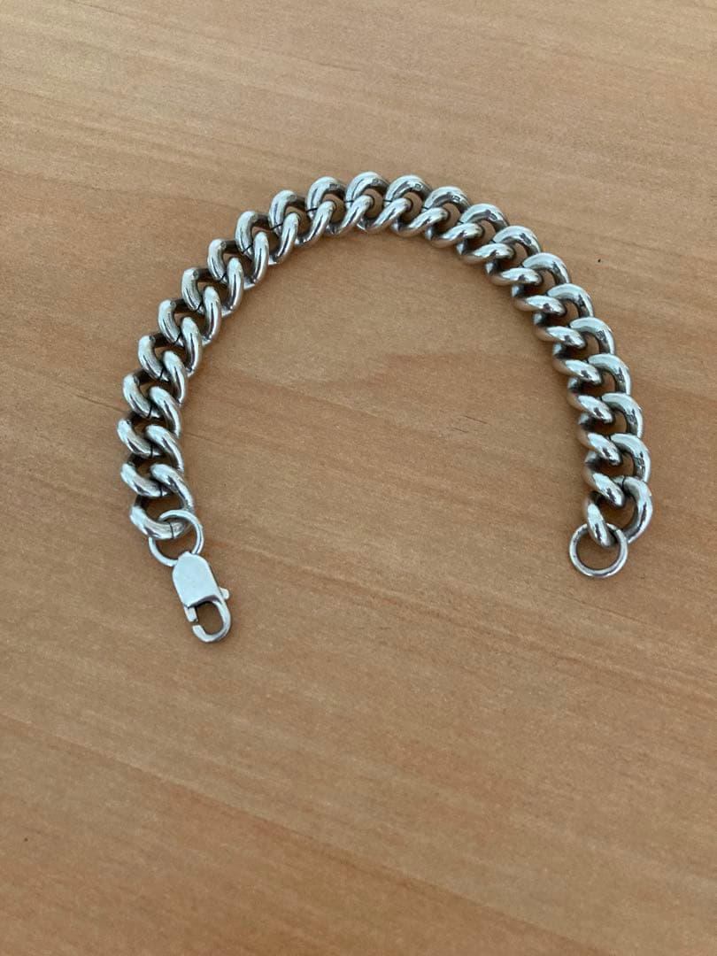 ビンテージ　英国製　シルバー チェーンブレスレット