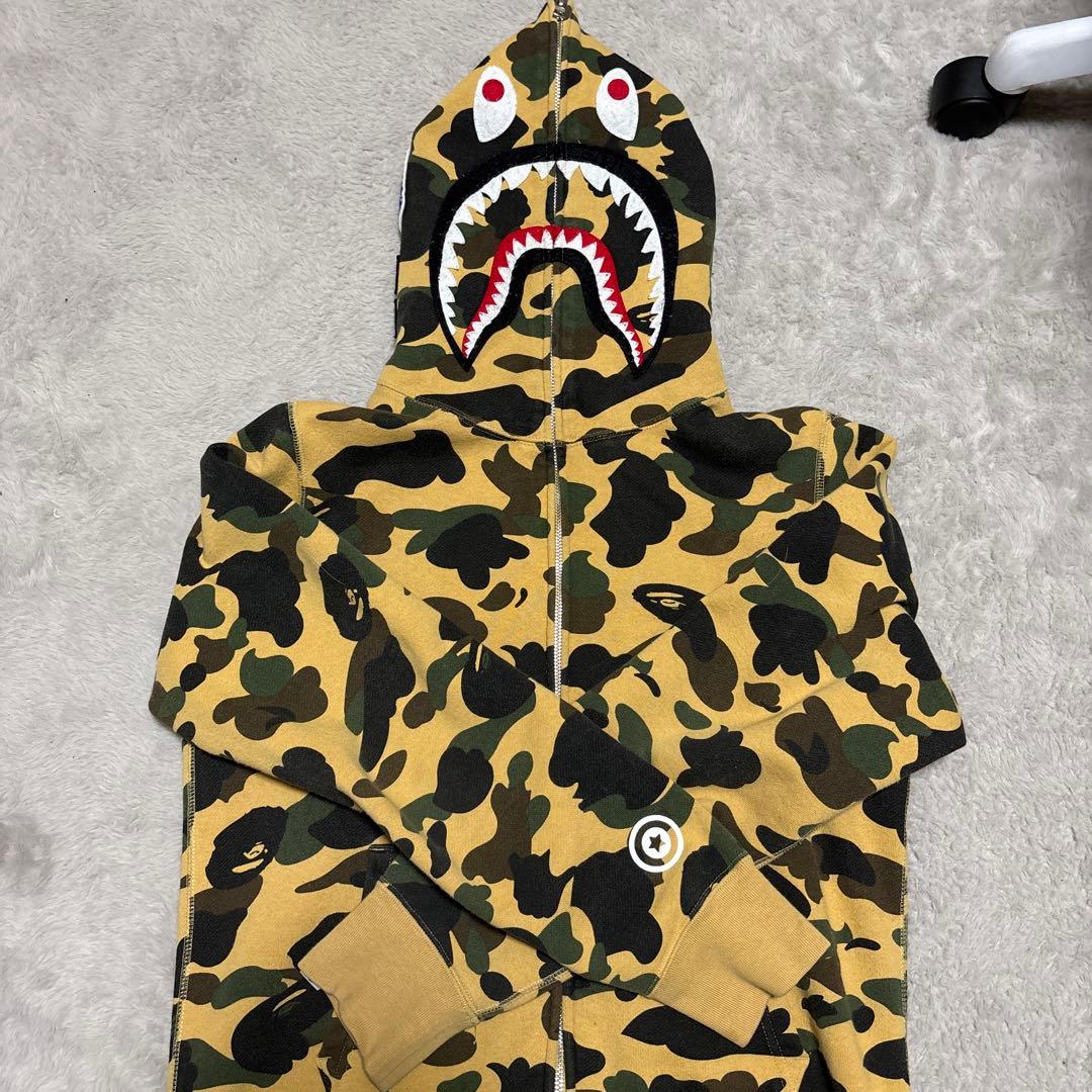 A BATHING APE カモフラージュ シャークパーカー正規品