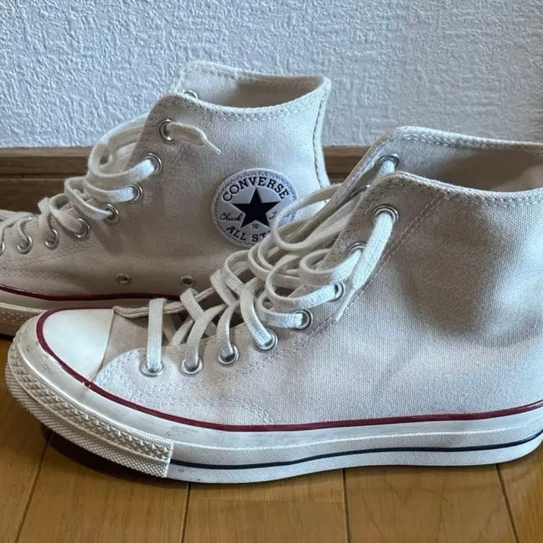CONVERSE CT70 ハイカット 25.5cm チャックテイラー 生成り